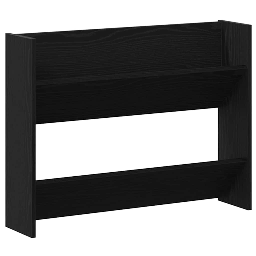 Sko Skap med hylle Svart Eik 82 x 18 x 60 cm Konstruert tre