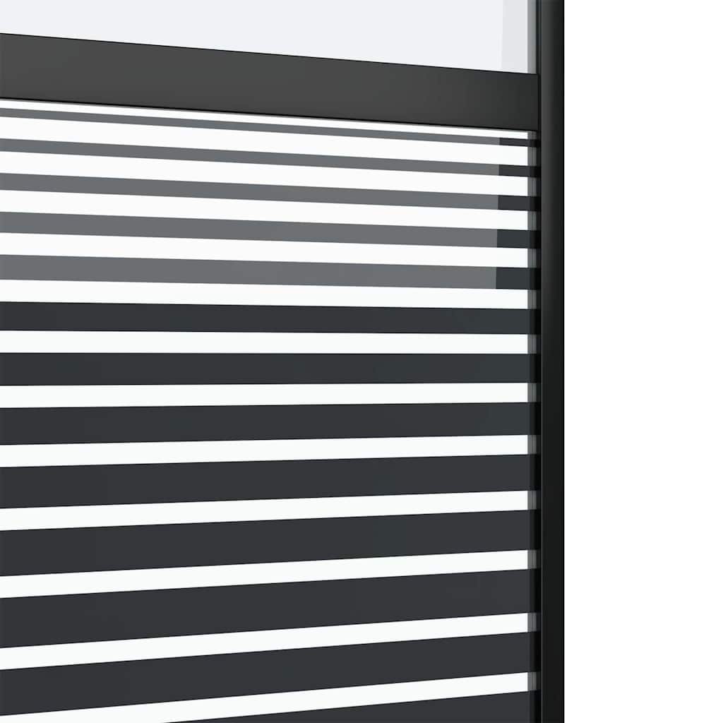 Glassdør Stripete Svart 76 x 2 x 205 cm Aluminium