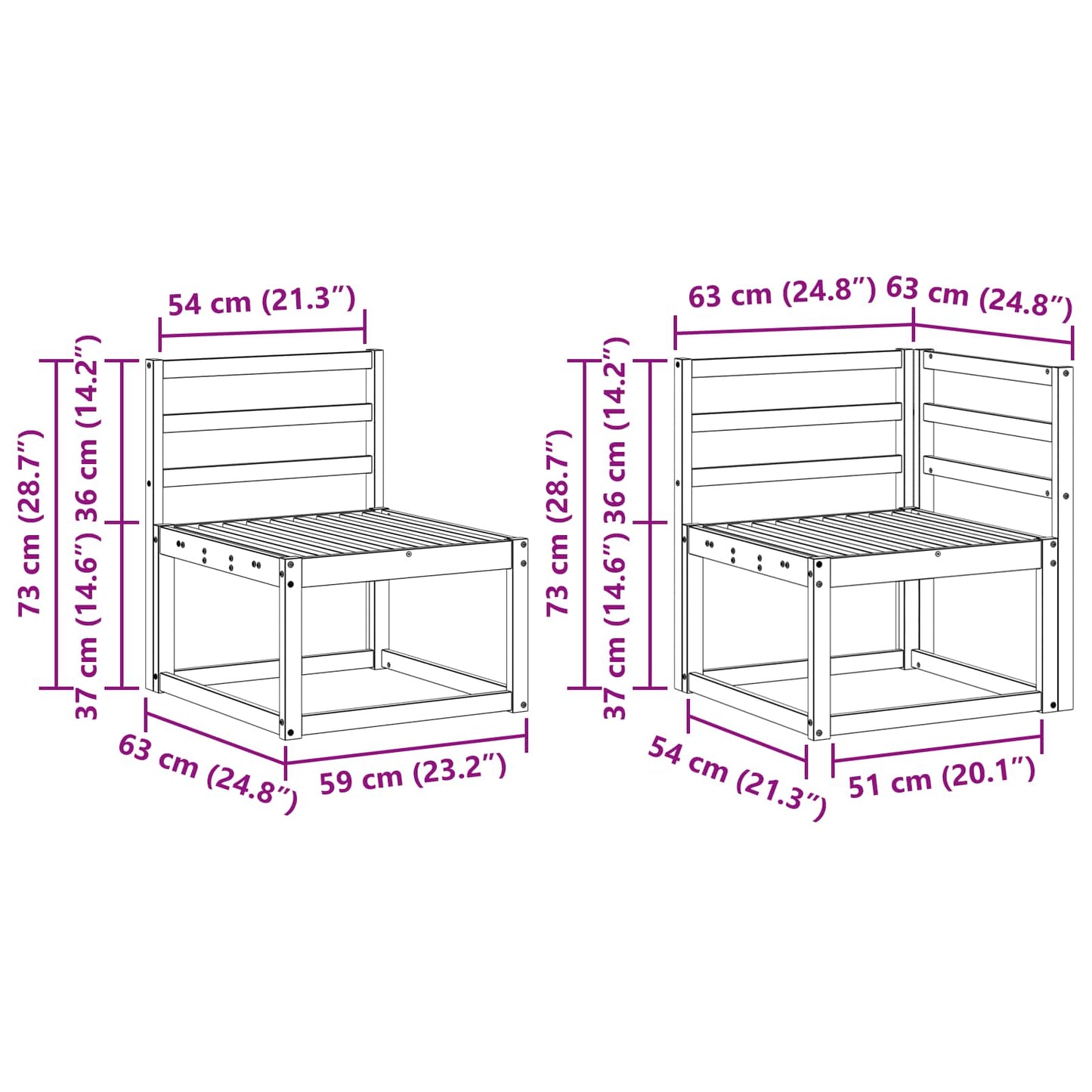 Utendørs sofa-sett 5 pcs Naturlig Solid akasietre