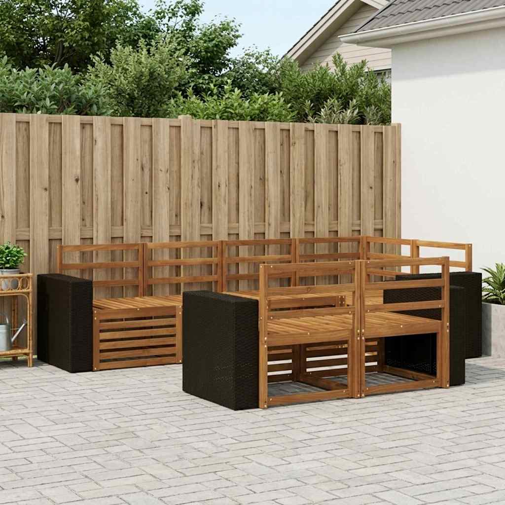 Seksjonssofa Sett 7 pcs Naturlig
