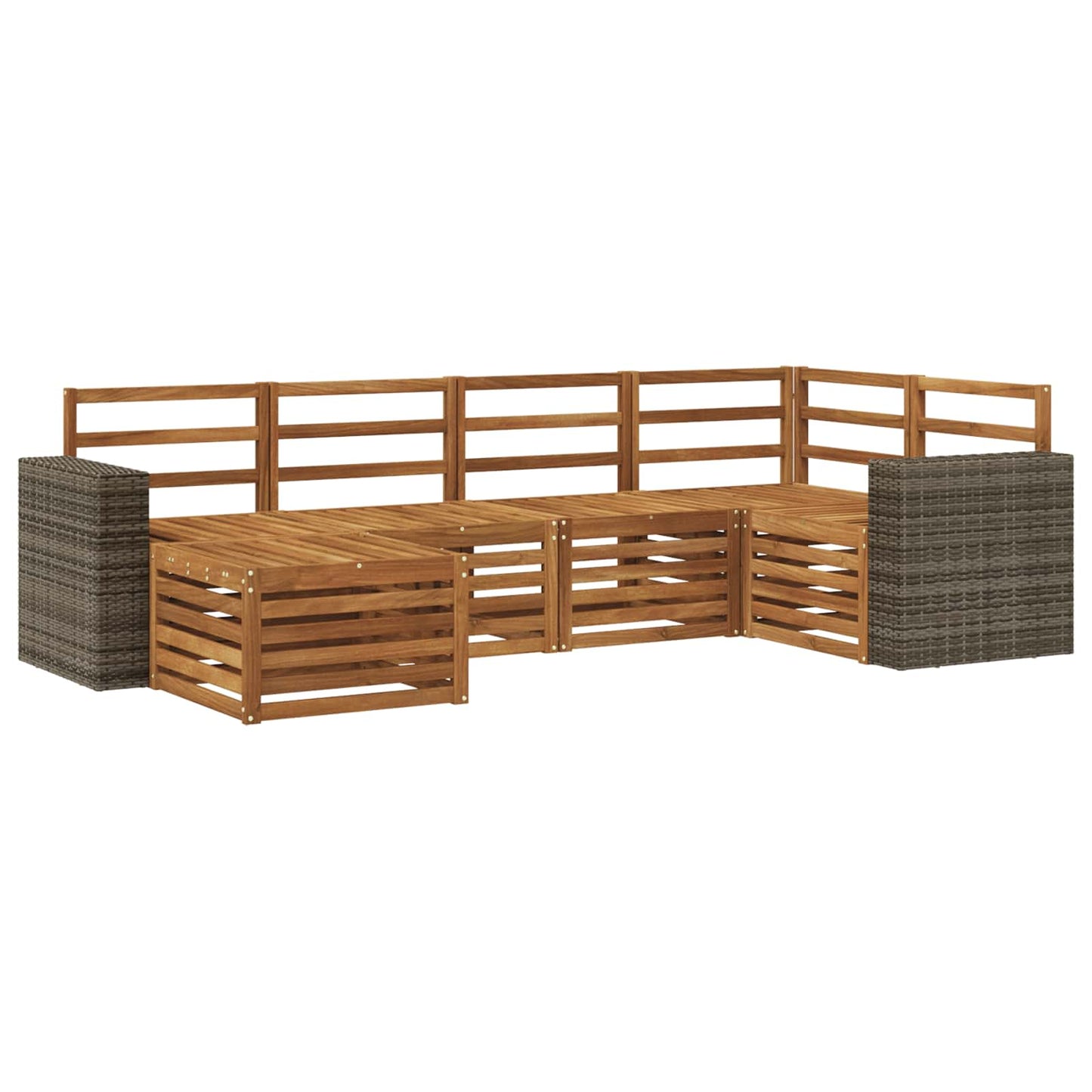 Seksjonssofa Sett 6 pcs Naturlig