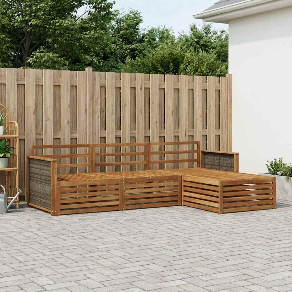 Utendørs sofa-sett Naturlig 249,5 x 162,5 x 73 cm