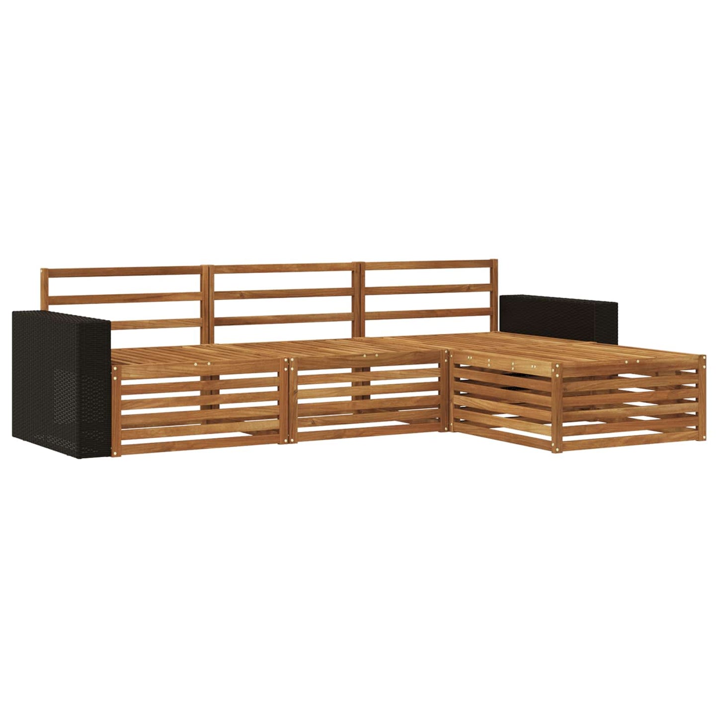 Utendørs sofa-sett 5 pcs Solid akasietre