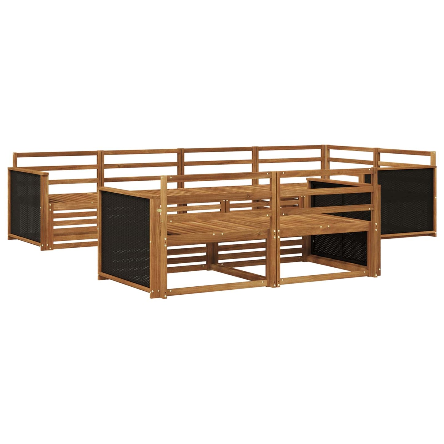 Utendørs sofa-sett 7 pcs Naturlig