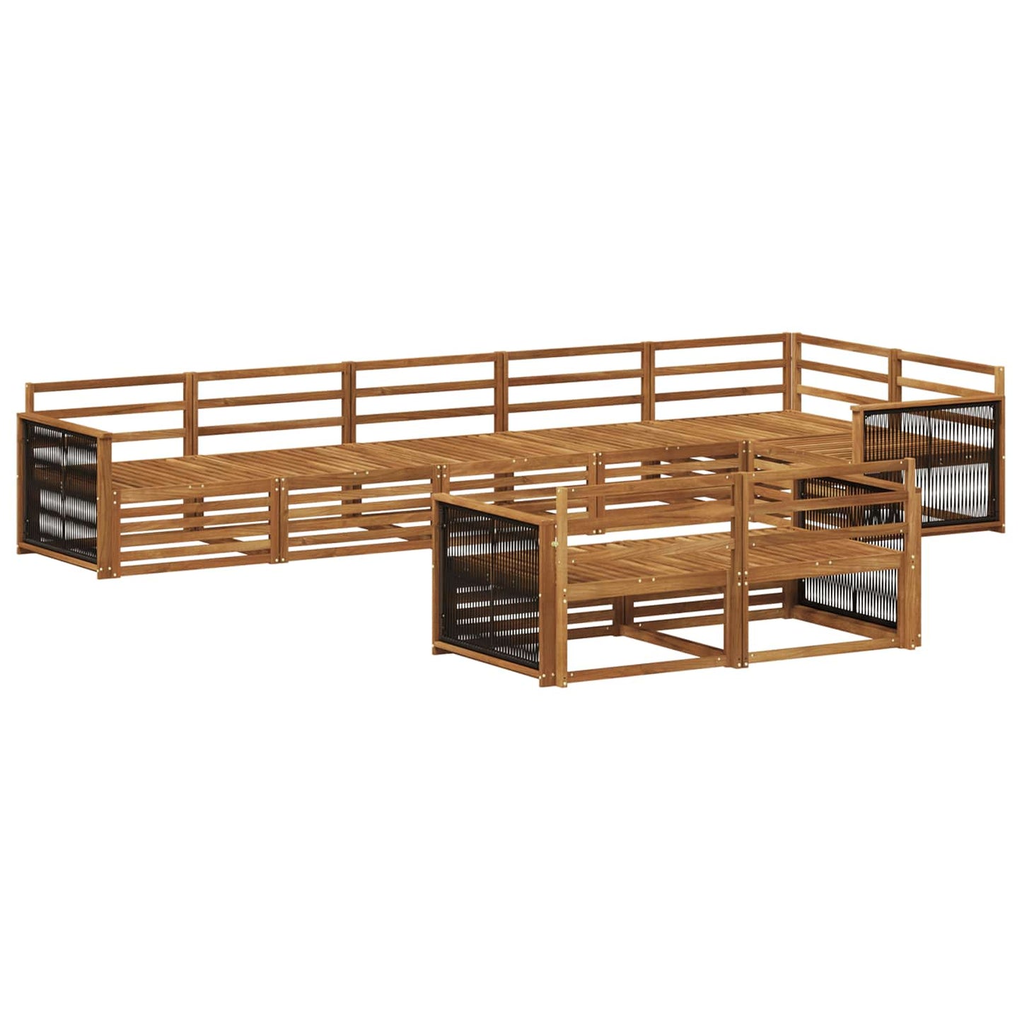 Utendørs sofa-sett 8 pcs Naturlig