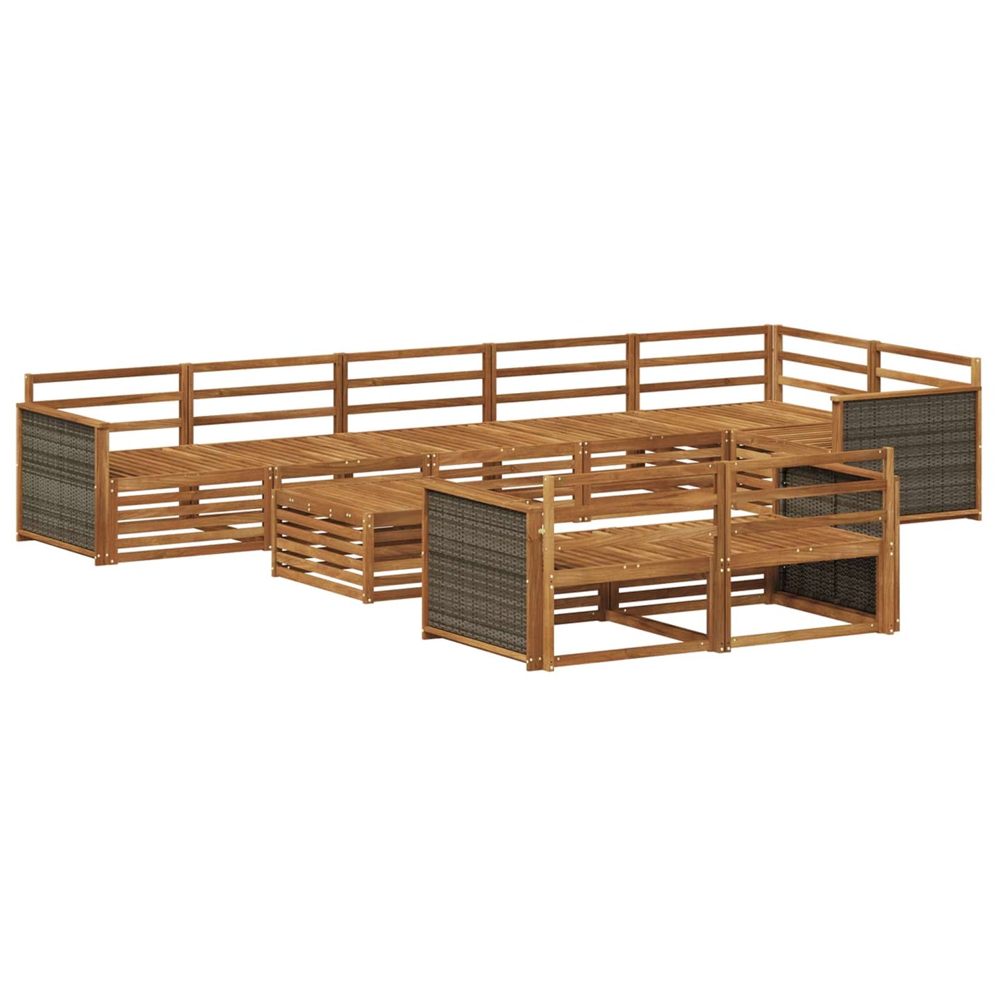 Utendørs sofa-sett 9 pcs