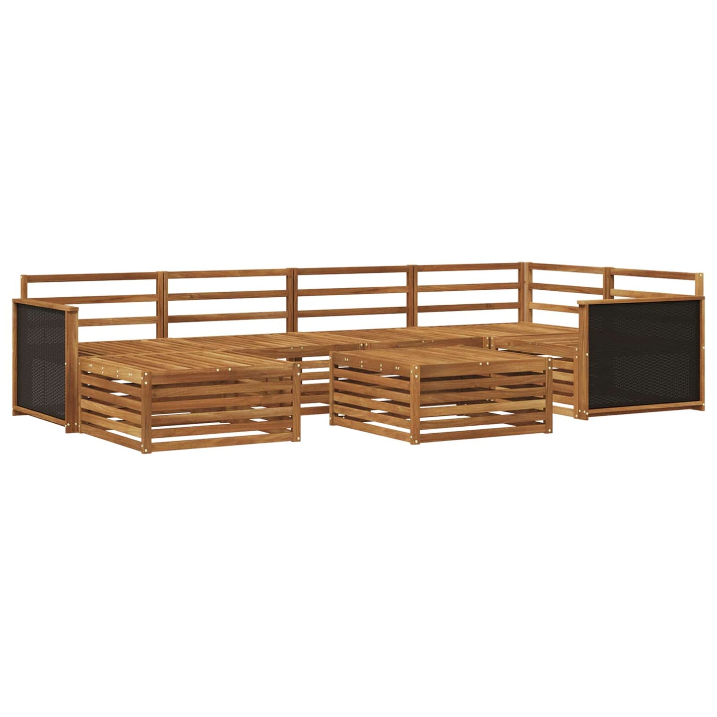 Utendørs sofa-sett 7 pcs Naturlig