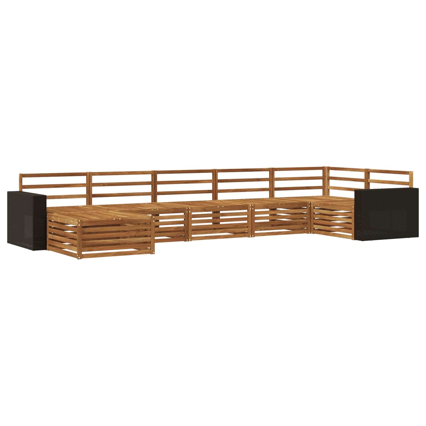 Utendørs sofa-sett 7 pcs Naturlig