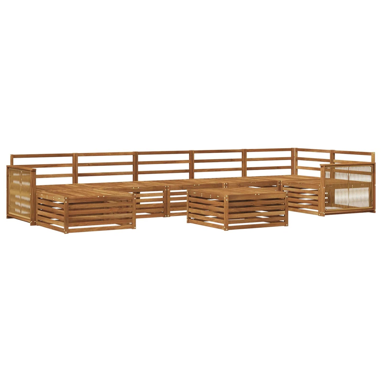 Utendørs sofa-sett 8 pcs Naturlig
