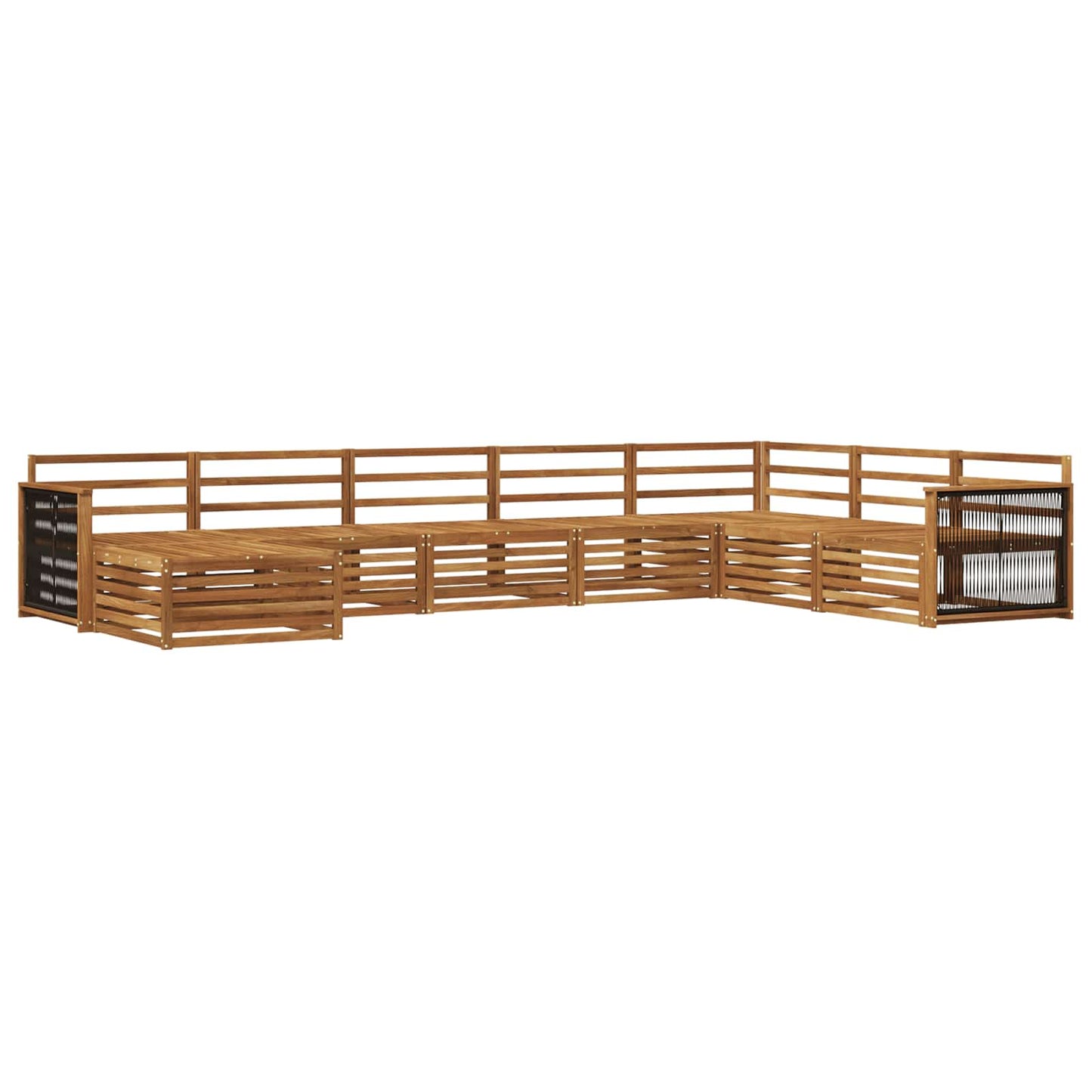 Utendørs sofa-sett 8 pcs Naturlig