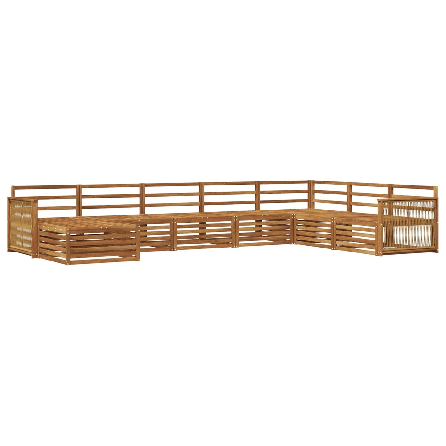 Utendørs sofa-sett 8 pcs Naturlig