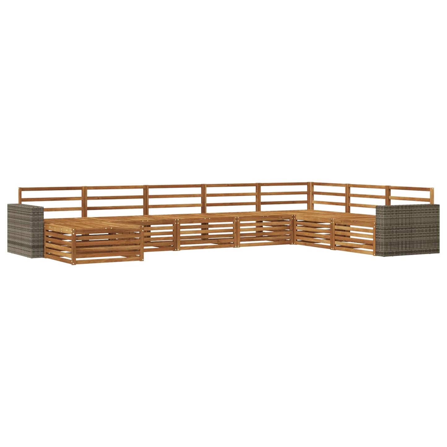 Utendørs sofa-sett 8 pcs Naturlig