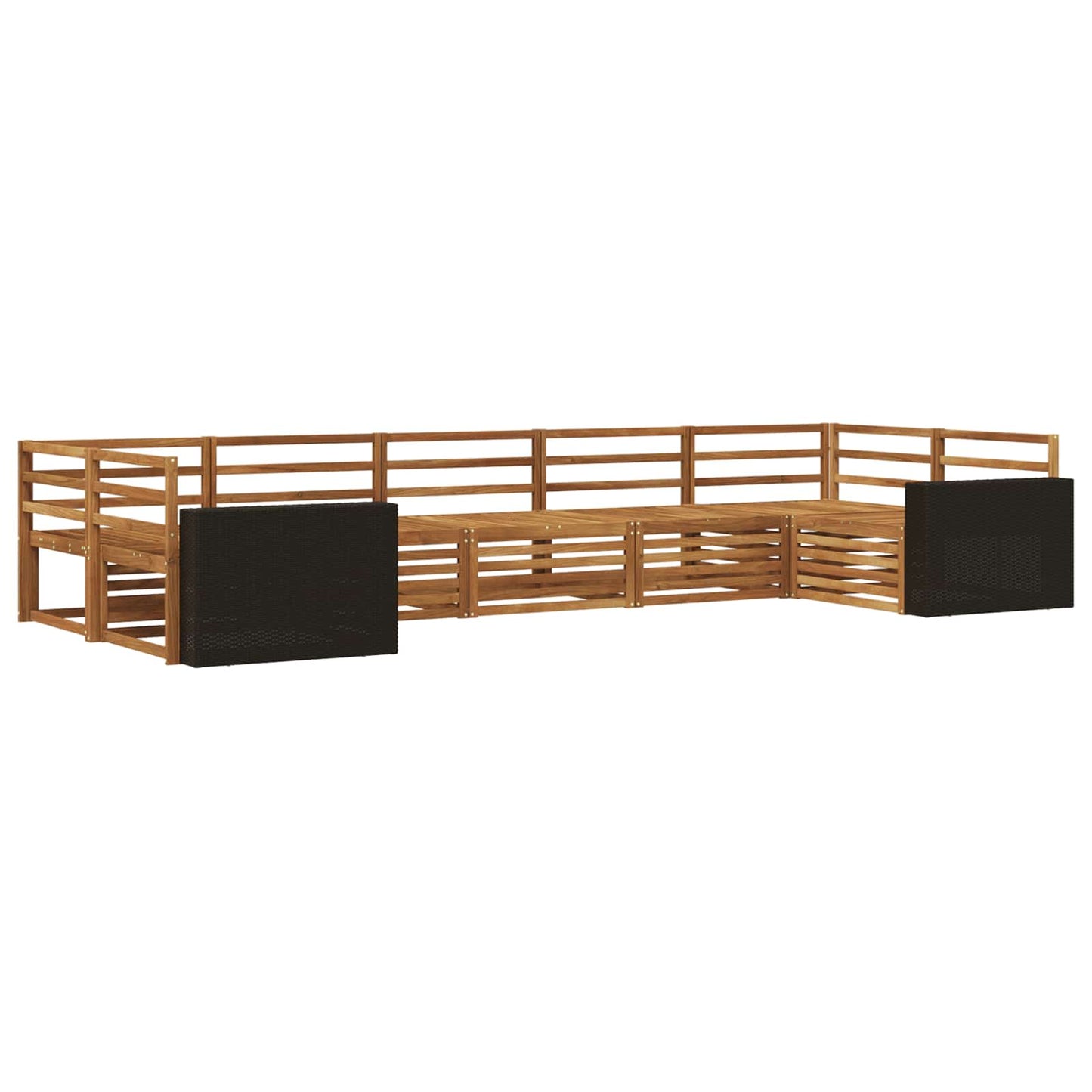 Utendørs sofa-sett 7 pcs Naturlig