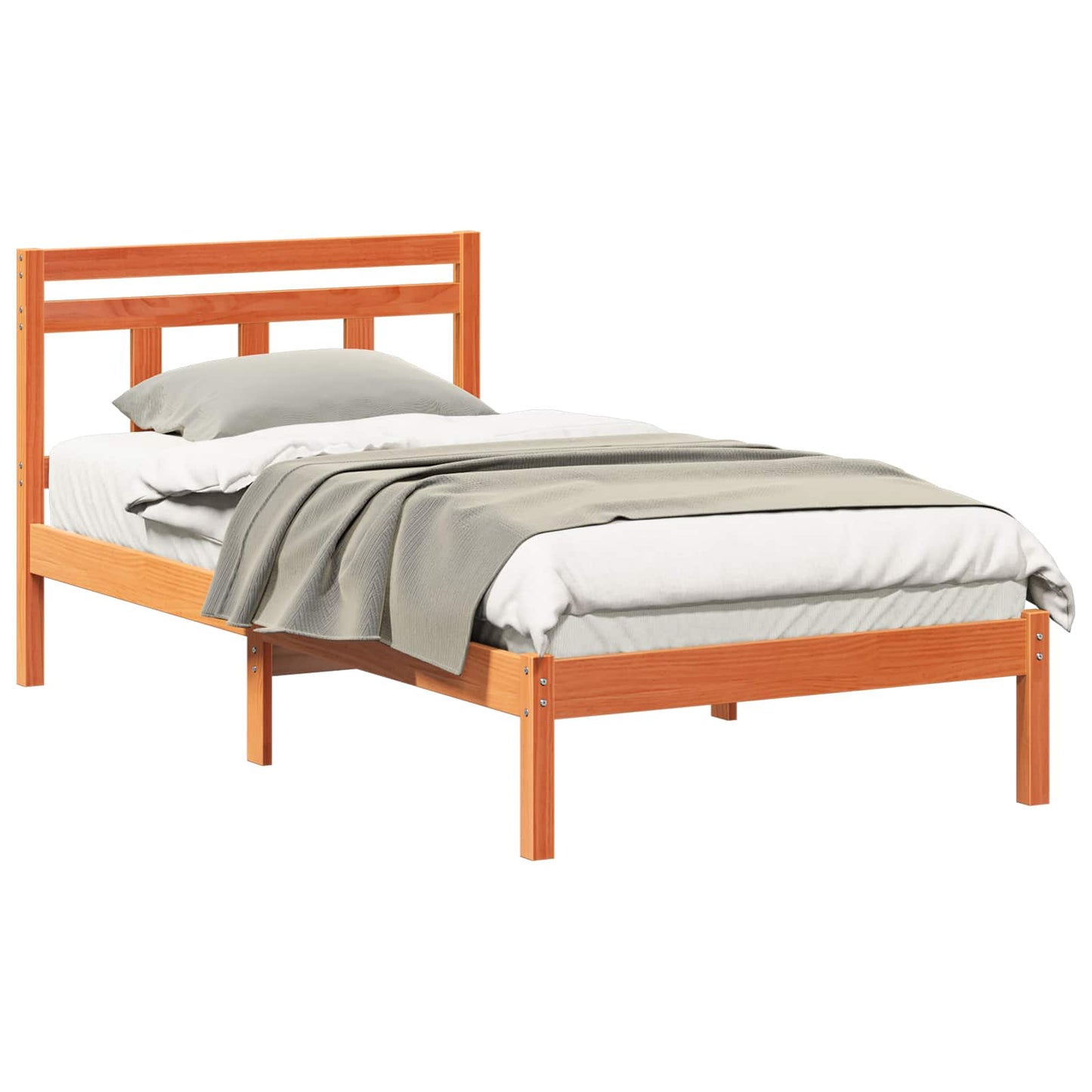 Sengestamme Brun 100 x 200 cm Massiv furu
