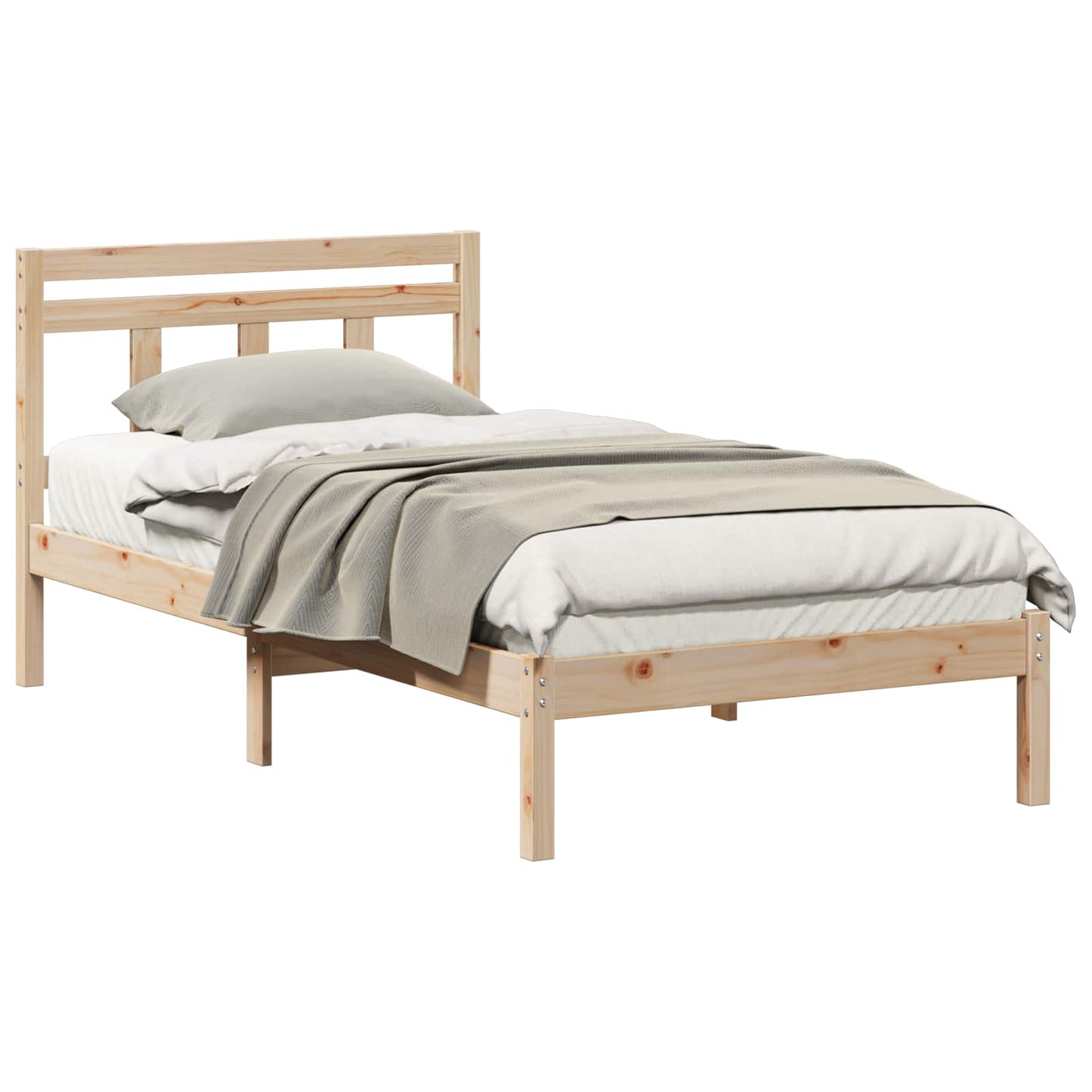 Sengestamme Brun 75 x 190 cm Massiv furu