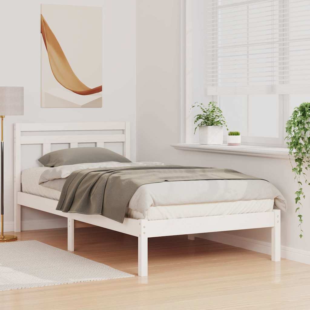 Sengestamme Hvit 75 x 190 cm Massiv furu