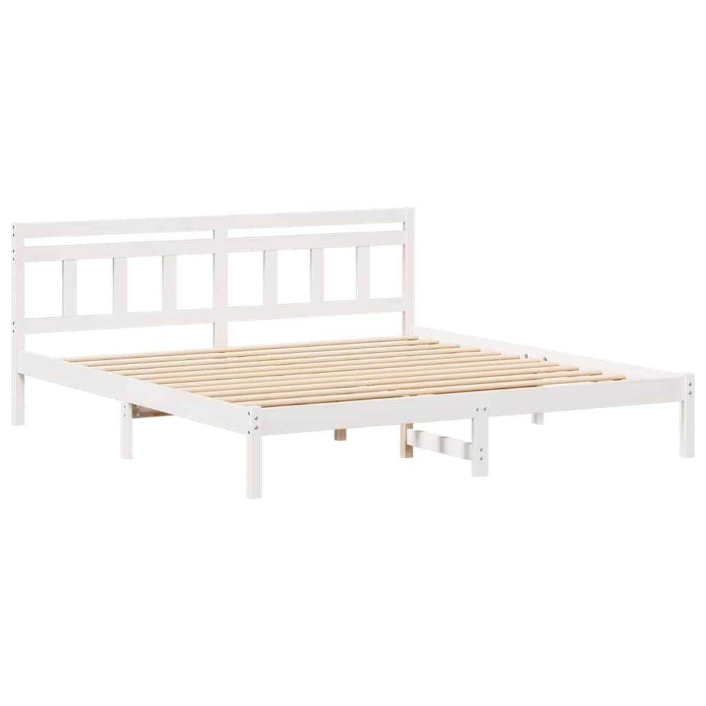 Sengestamme Hvit 200 x 200 cm Massiv furu