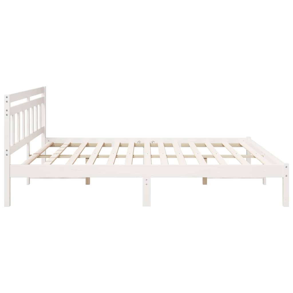 Sengestamme Hvit 200 x 200 cm Massiv furu