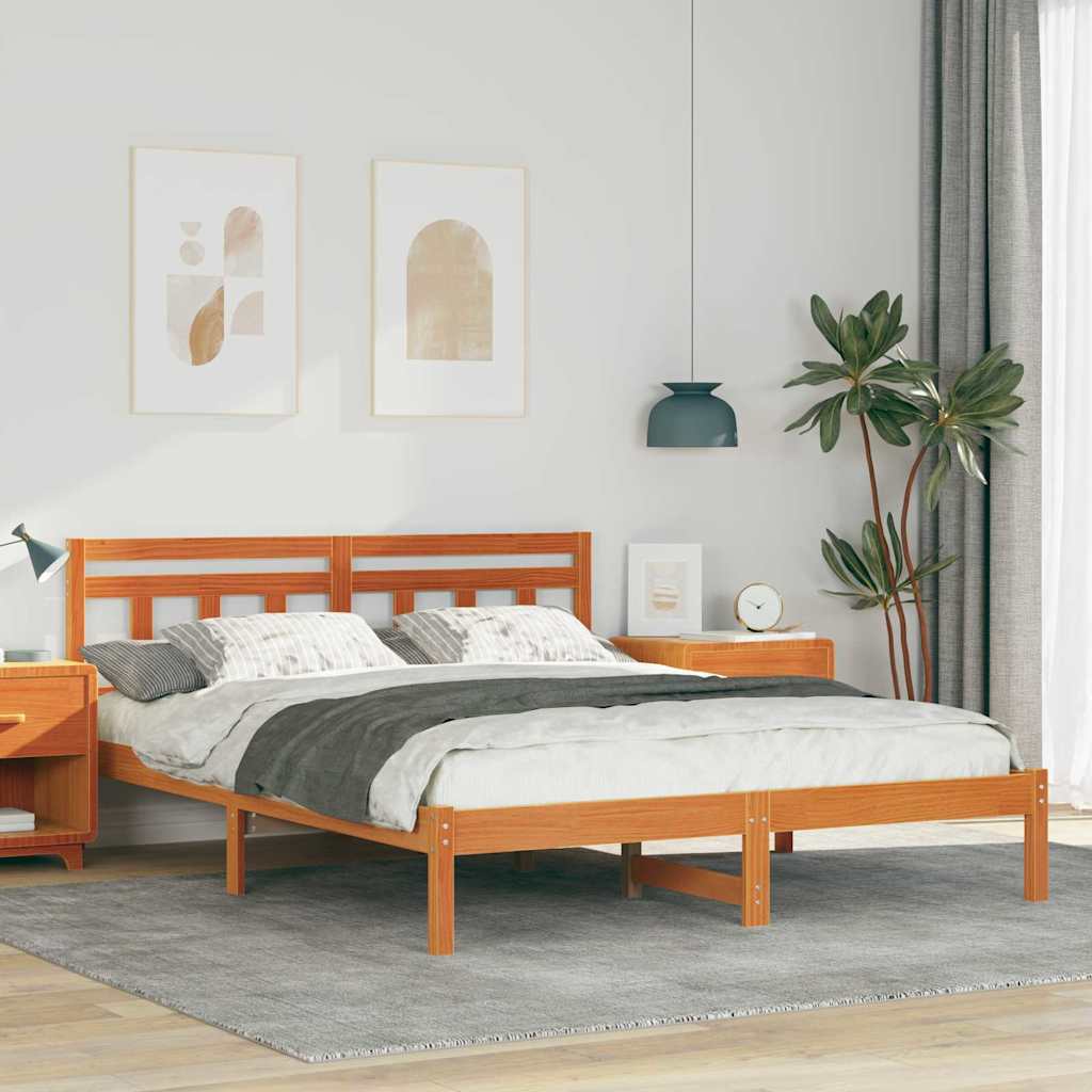 Sengestamme Brun 160 x 200 cm Massiv furu
