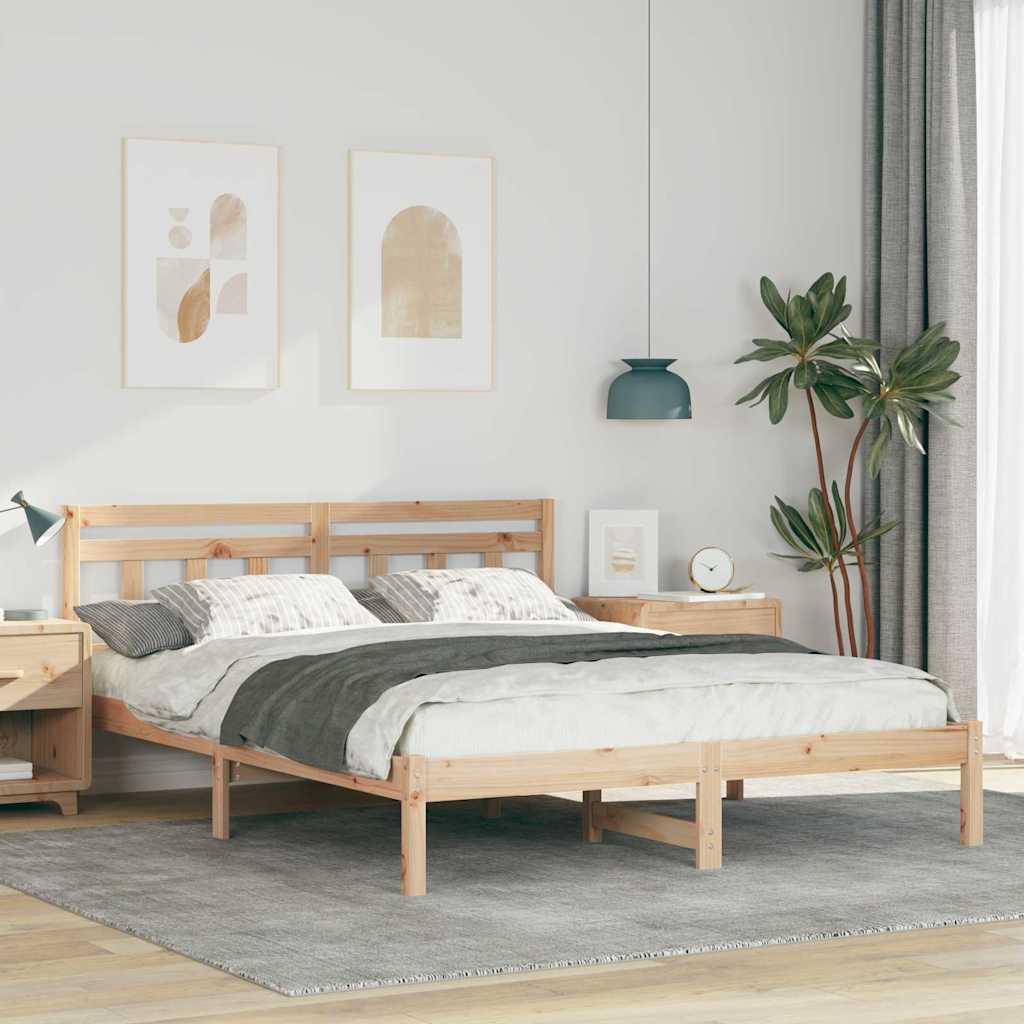 Sengestamme Brun 140 x 200 cm Massiv furu