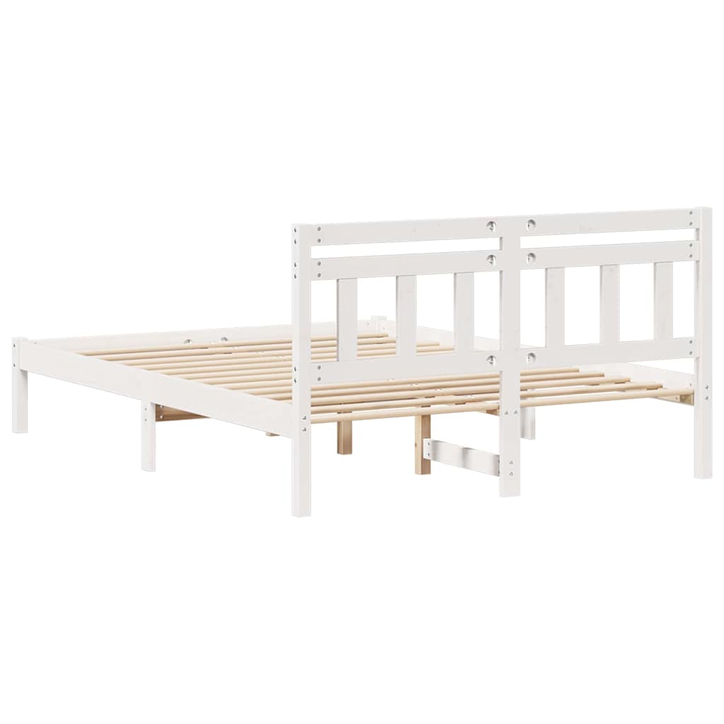 Sengestamme Hvit 140 x 190 cm Massiv furu
