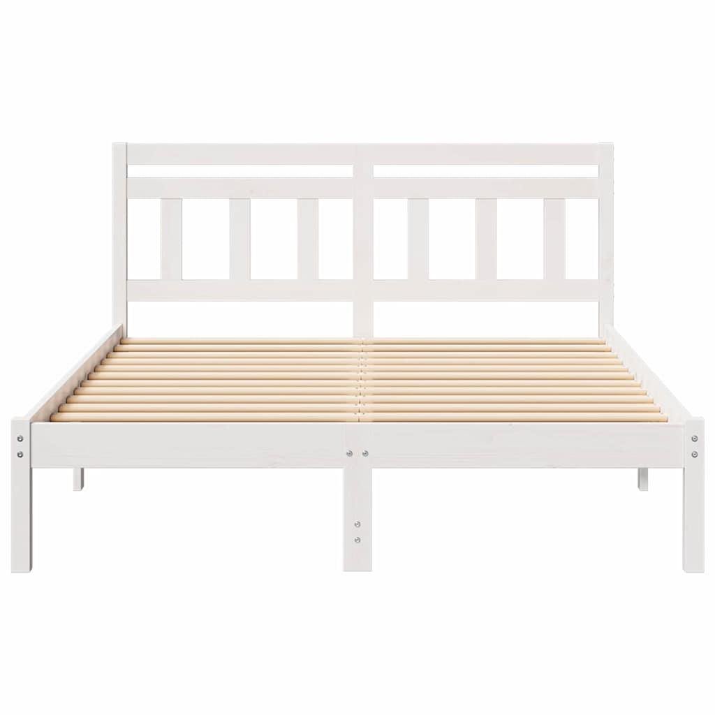 Sengestamme Hvit 140 x 190 cm Massiv furu