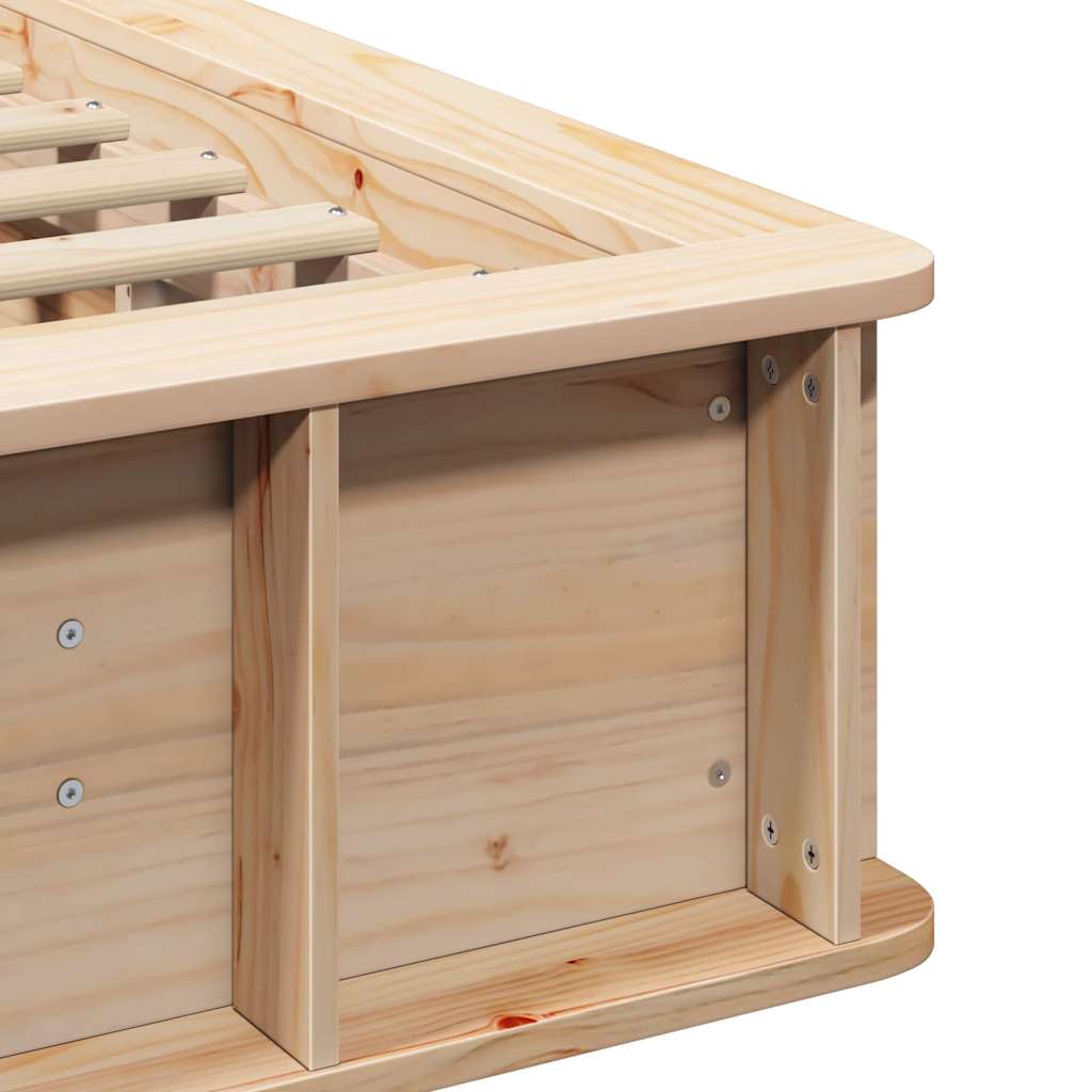 Sengestamme Vokset Brun 75 x 190 cm Massiv furu