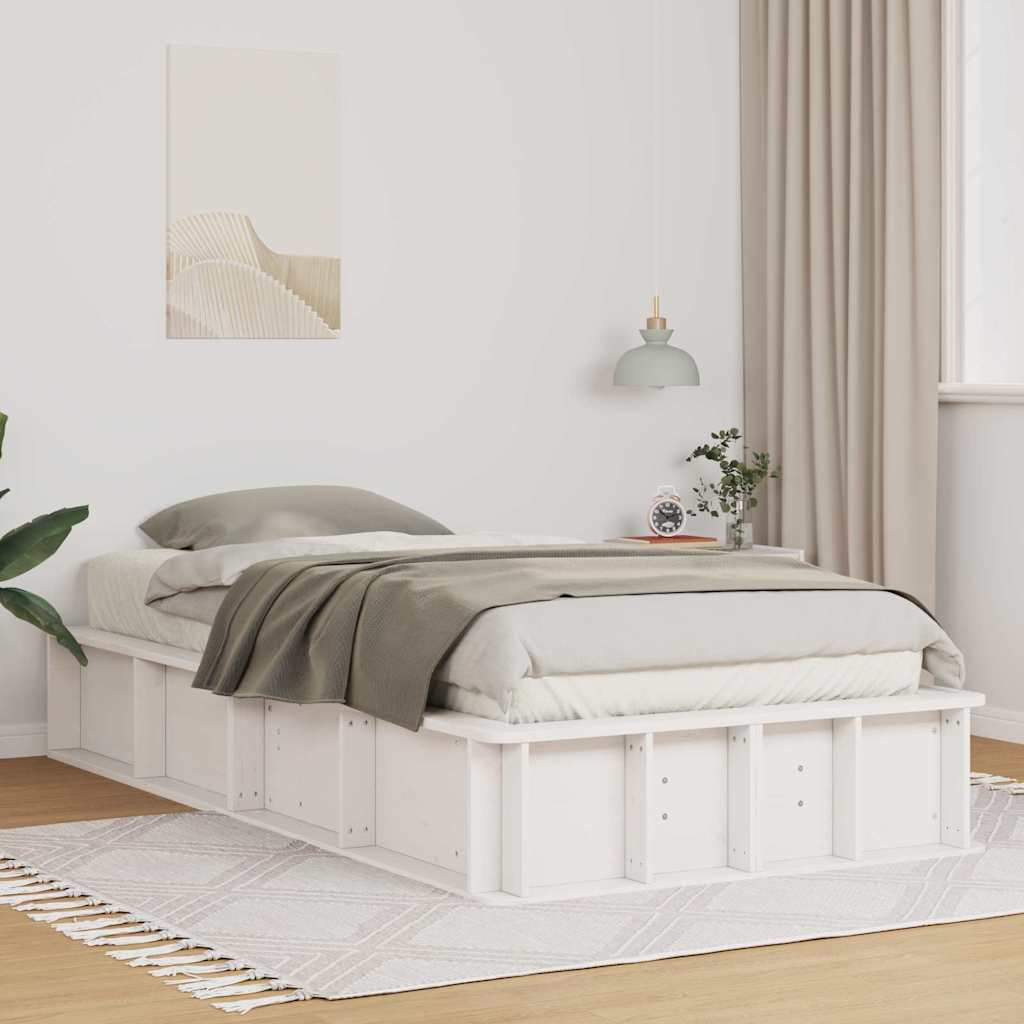Sengestamme Hvit 75 x 190 cm Massiv furu