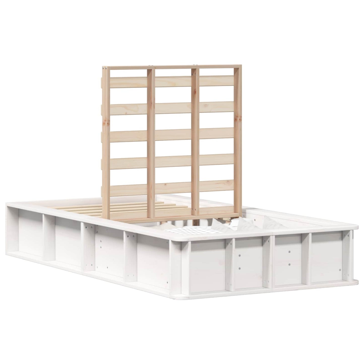 Sengestamme Hvit 75 x 190 cm Massiv furu