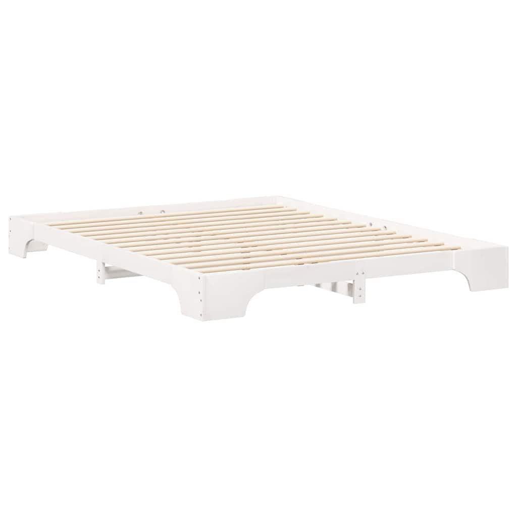 Sengestamme Hvit 160 x 210 cm Massiv furu