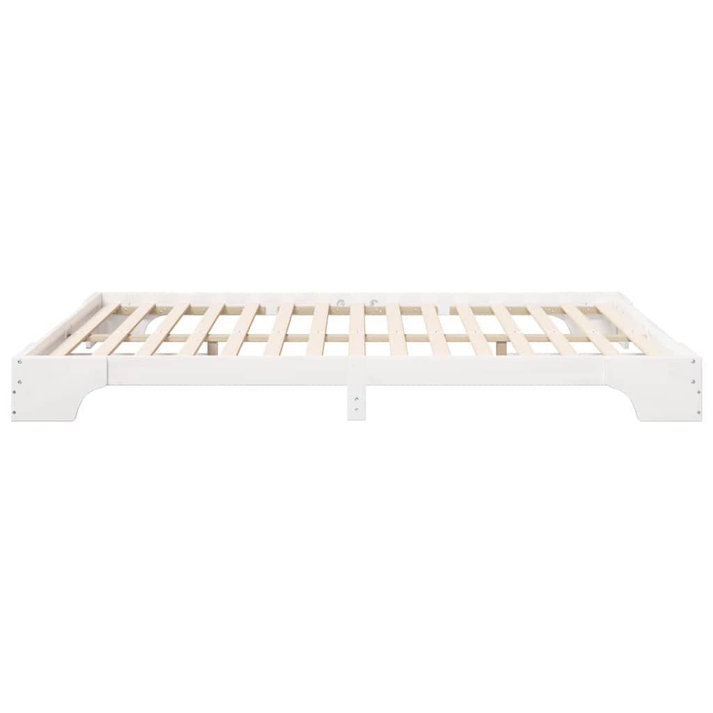 Sengestamme Hvit 160 x 210 cm Massiv furu