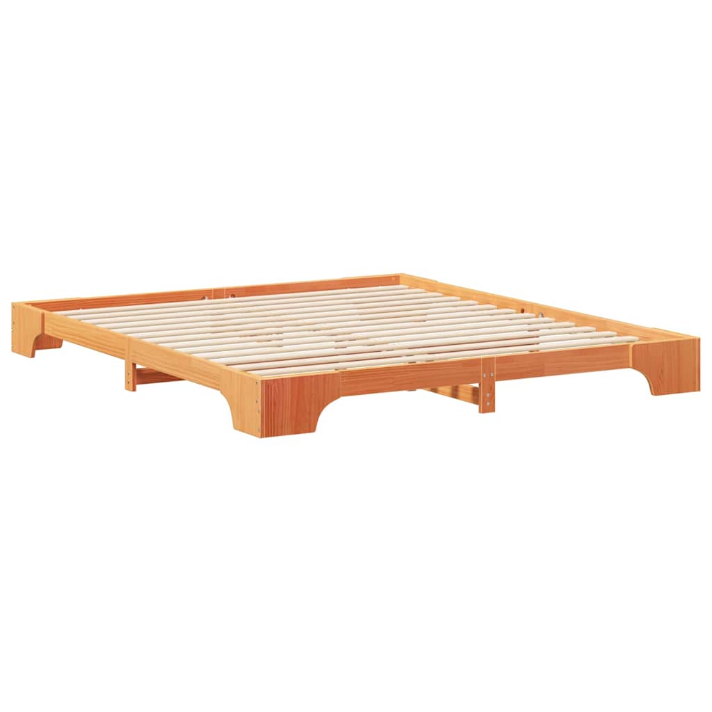 Sengestamme Brun 180 x 210 cm Massiv furu