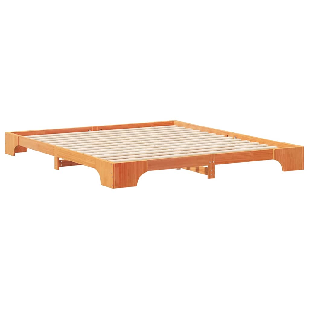 Sengestamme Brun 180 x 210 cm Massiv furu