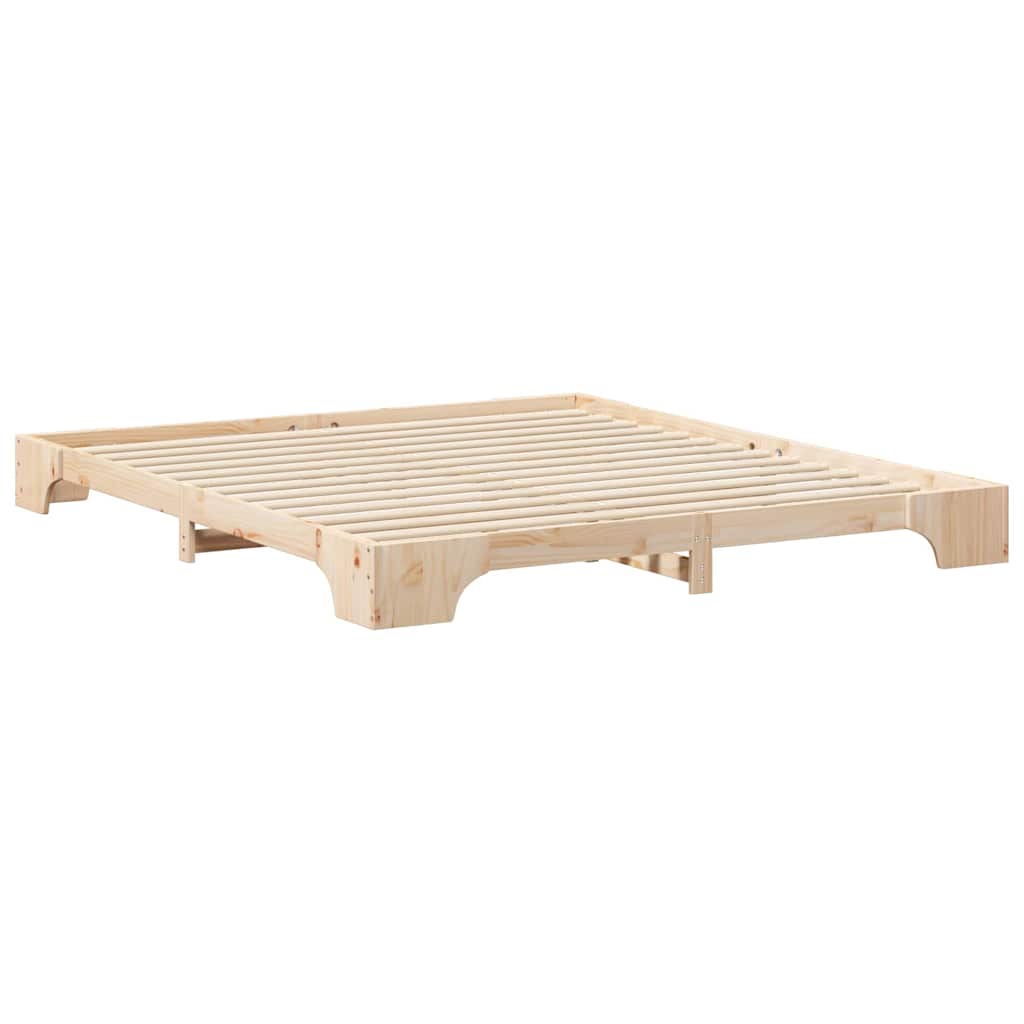 Sengestamme Brun 180 x 220 cm Massiv furu