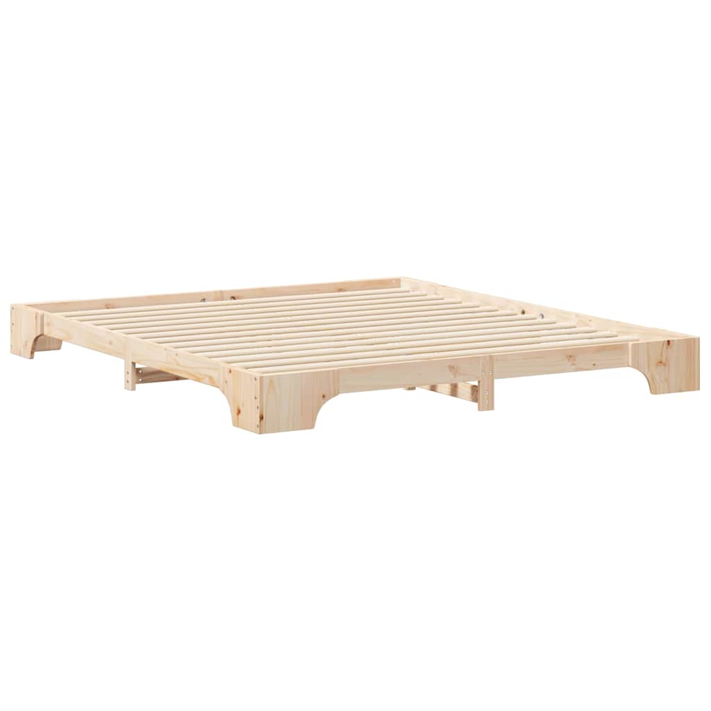 Sengestamme Brun 180 x 220 cm Massiv furu