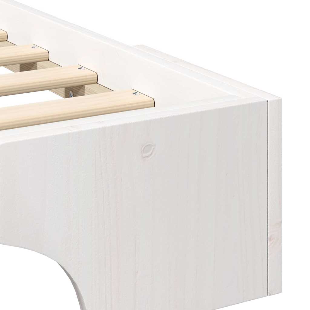 Sengestamme Hvit 180 x 220 cm Massiv furu