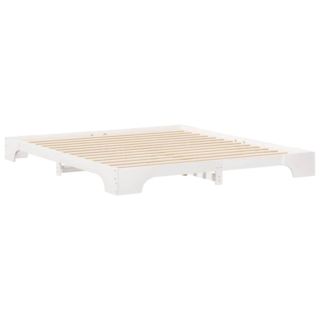 Sengestamme Hvit 180 x 220 cm Massiv furu