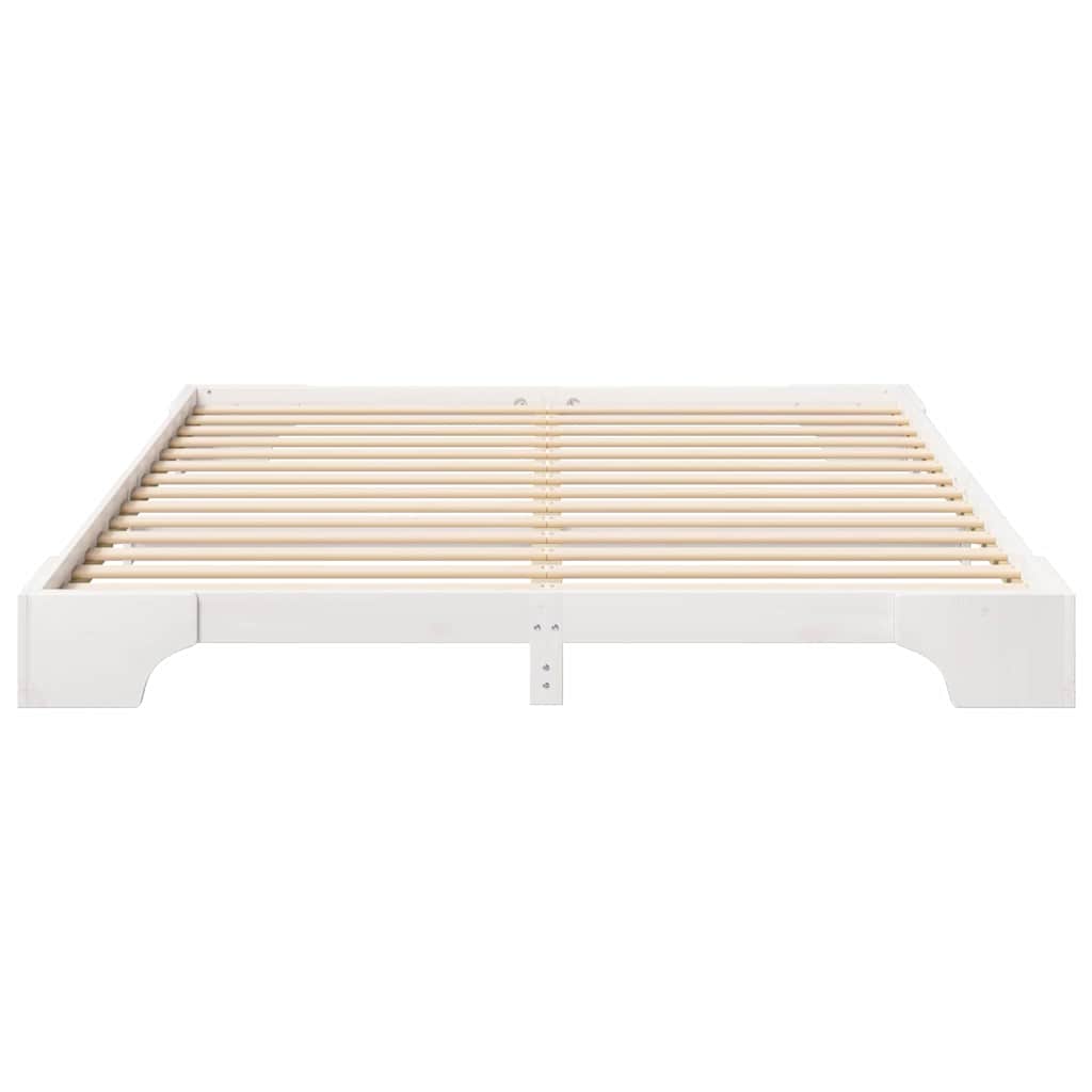 Sengestamme Hvit 180 x 220 cm Massiv furu