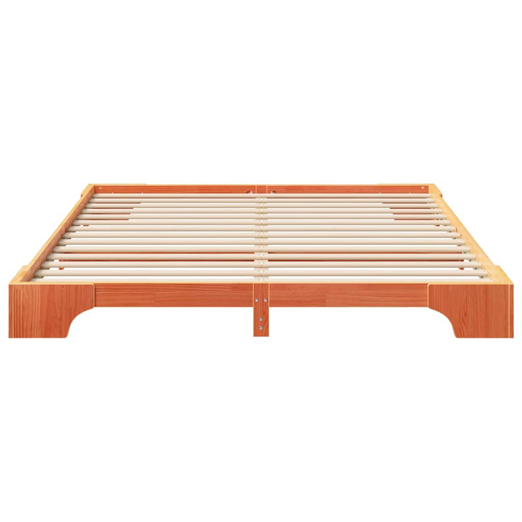 Sengestamme Brun 200 x 220 cm Massiv furu