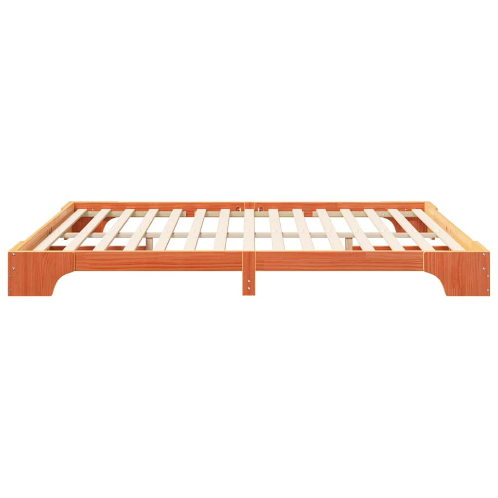 Sengestamme Brun 200 x 220 cm Massiv furu