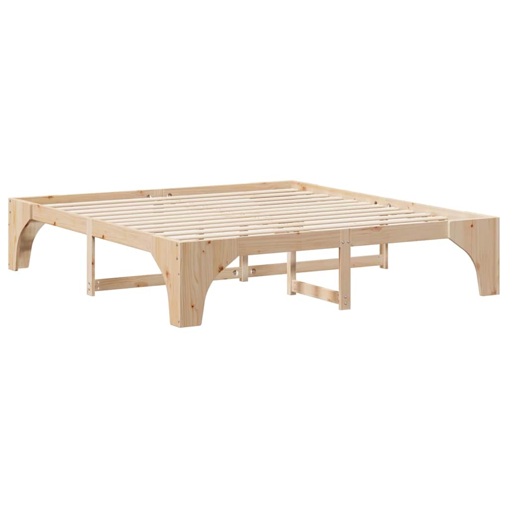 Sengestamme Brun 200 x 200 cm Massiv furu