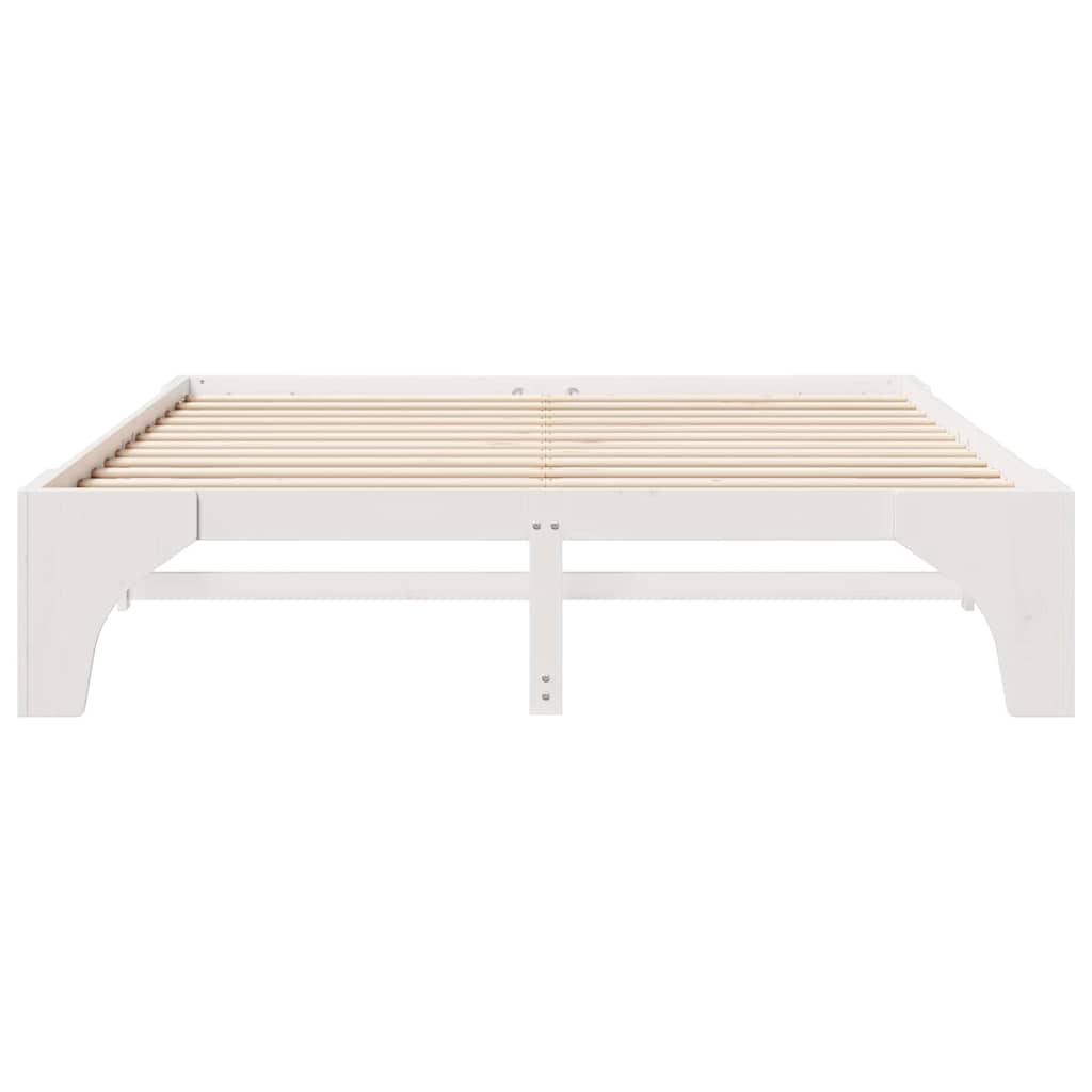 Sengestamme Hvit 200 x 200 cm Massiv furu