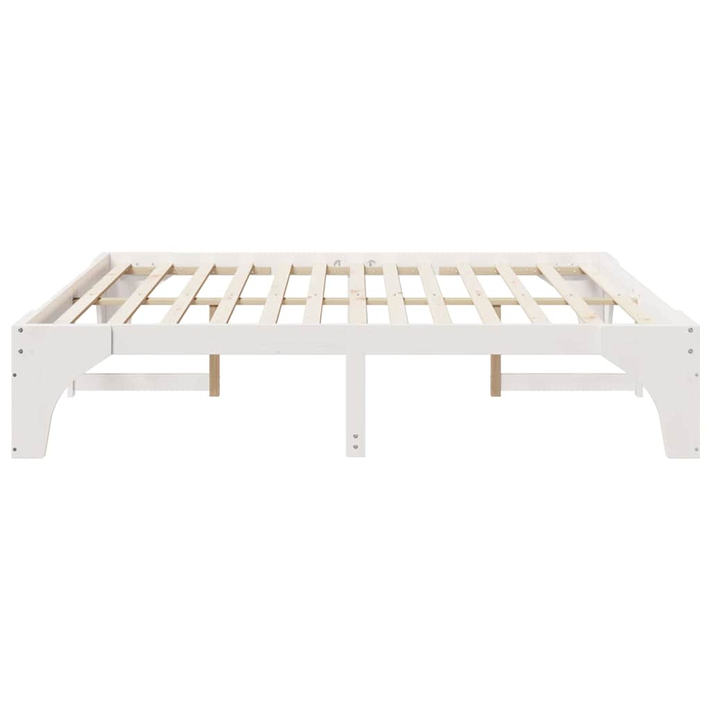 Sengestamme Hvit 200 x 200 cm Massiv furu
