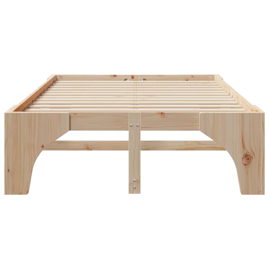 Sengestamme Brun 140 x 190 cm Massiv furu