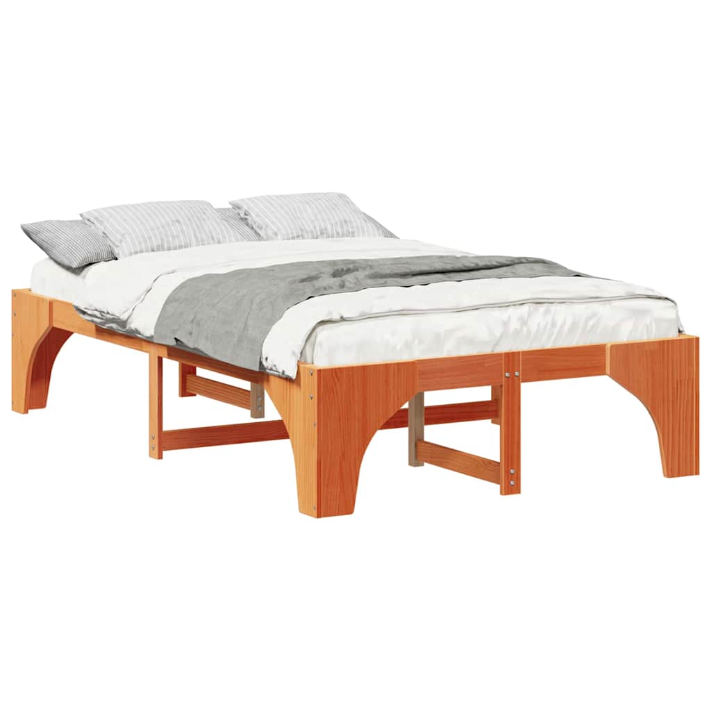 Sengestamme Brun 140 x 190 cm Massiv furu