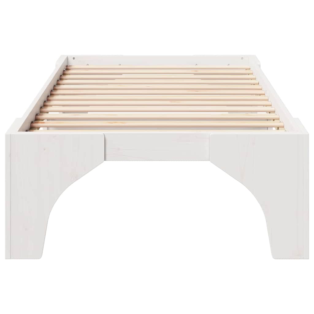 Sengestamme Hvit 90 x 190 cm Massiv furu