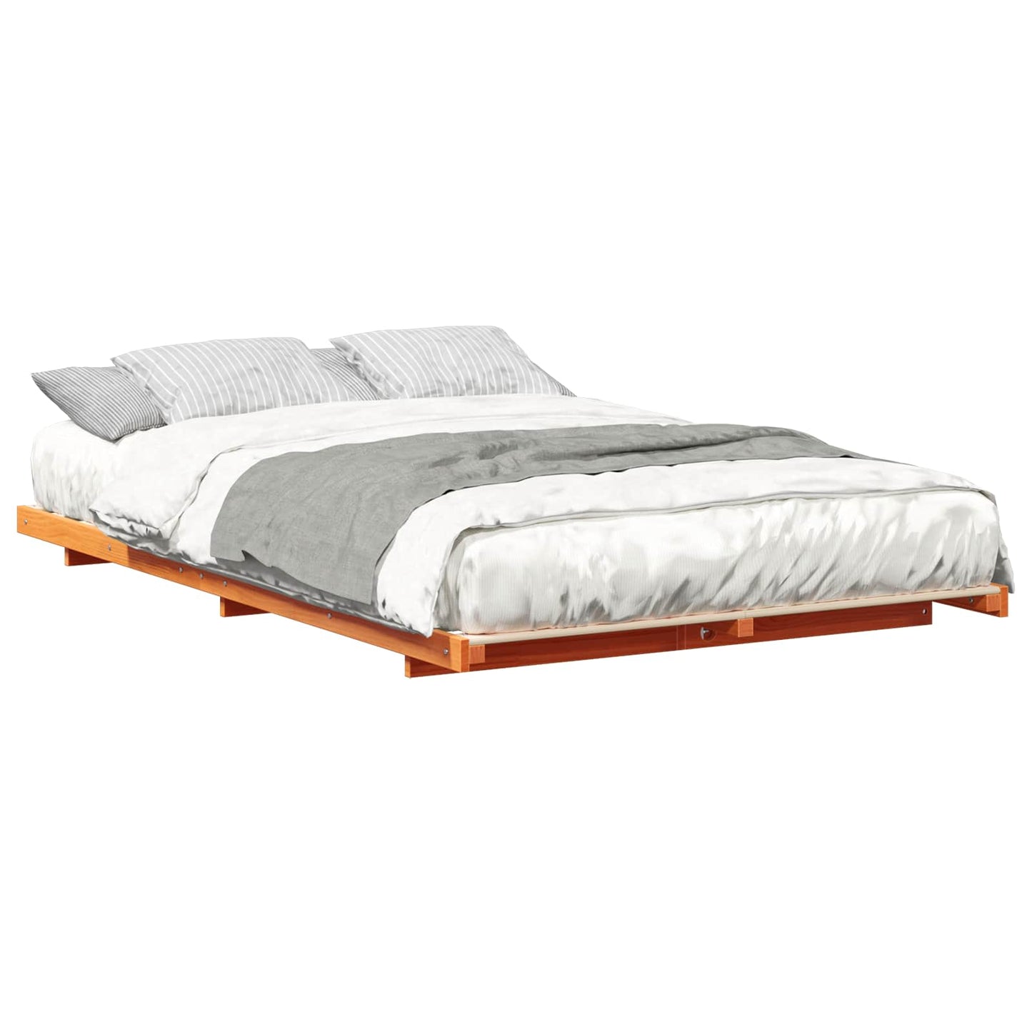 Sengestamme Vokset Brun 140 x 190 cm Massiv furu
