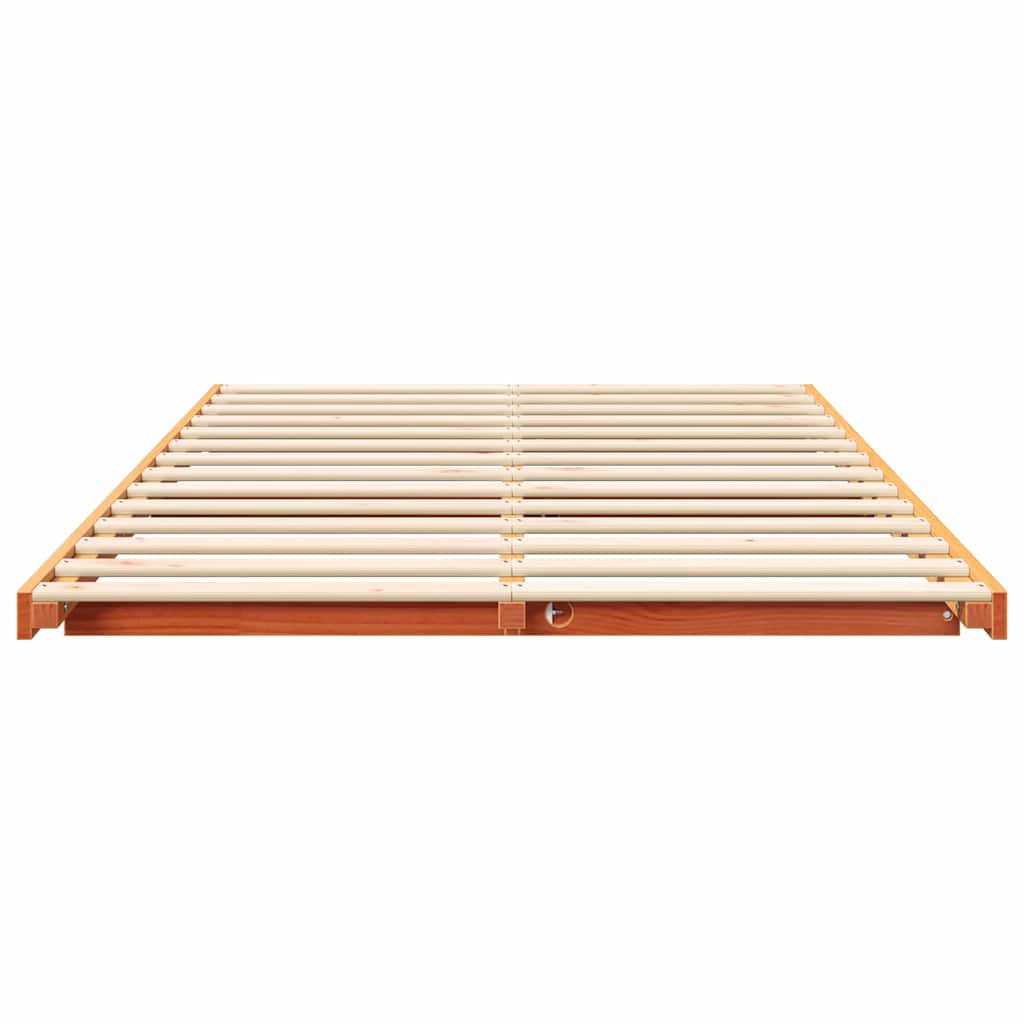Sengestamme Vokset Brun 140 x 190 cm Massiv furu