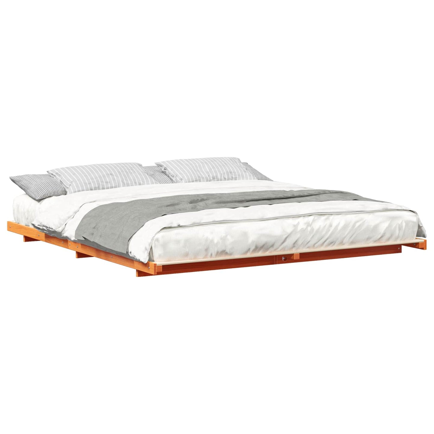 Sengestamme Vokset Brun 180 x 210 cm Massiv furu