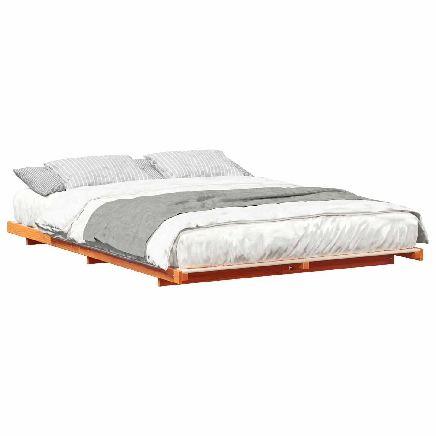 Sengestamme Vokset Brun 160 x 220 cm Massiv furu